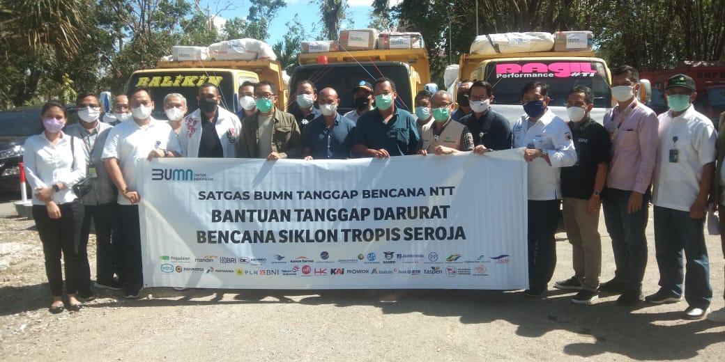 Gubernur Terima Bantuan Bencana dari Satgas BUMN