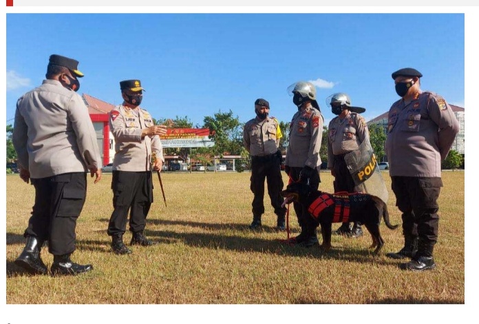 Ditsamapta Polda NTT menggelar latihan